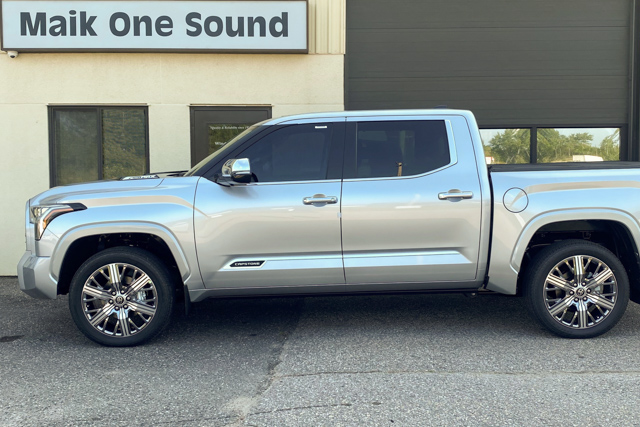 Toyota 2024 Tundra with professional window tint in North Bay